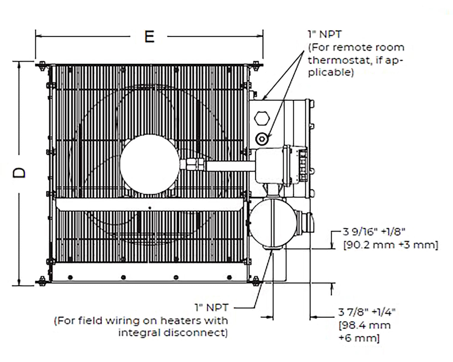 FX6 ExplosionProof Forced Air Heater w/ Thermostat Temp Code T3B